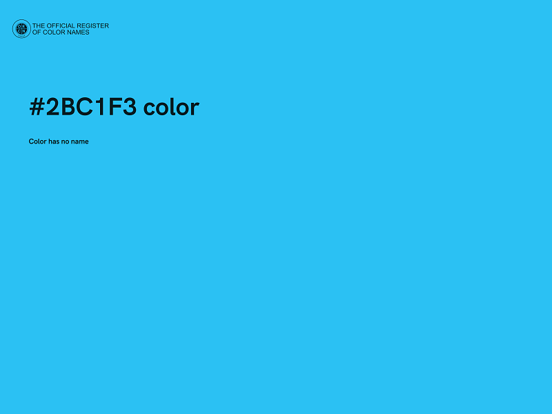 #2BC1F3 color image