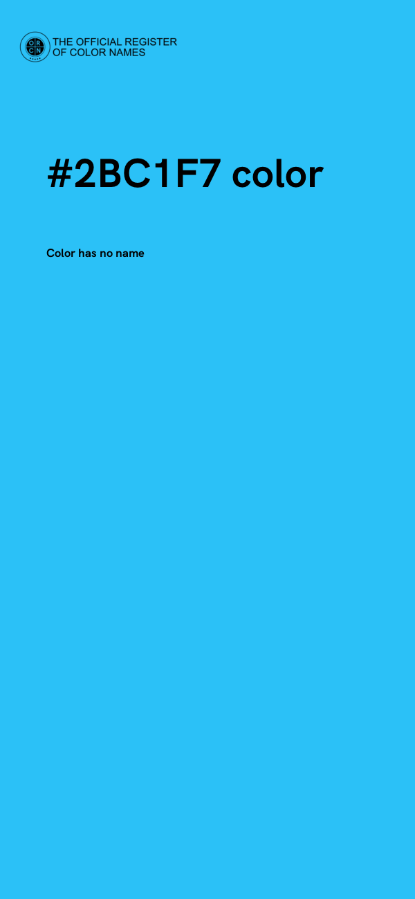 #2BC1F7 color image