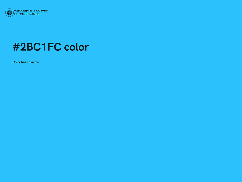 #2BC1FC color image