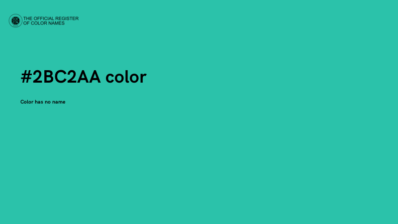 #2BC2AA color image