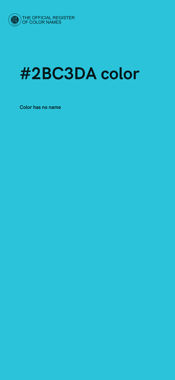 #2BC3DA color image