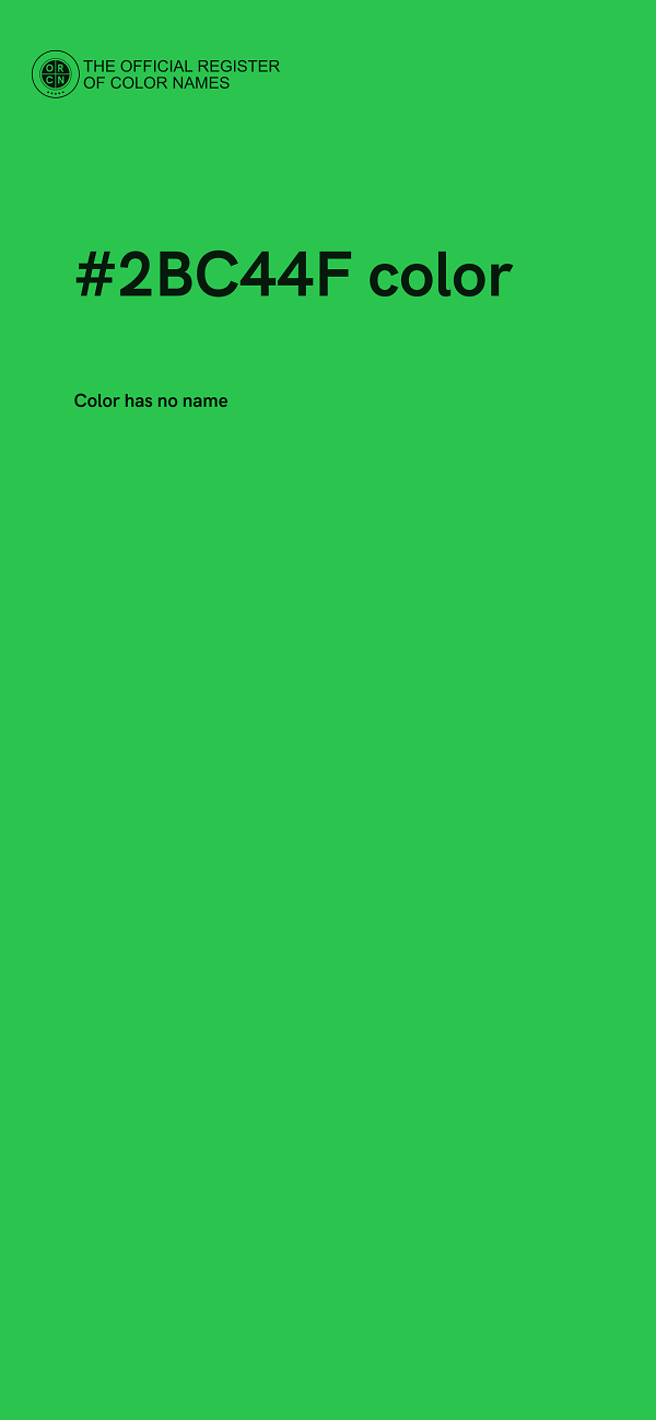 #2BC44F color image