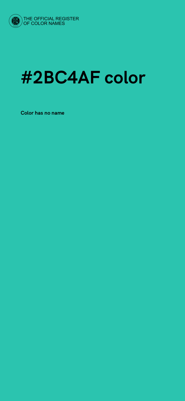 #2BC4AF color image