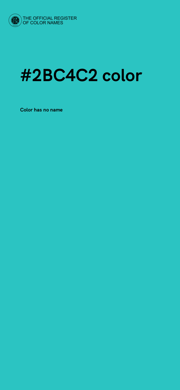 #2BC4C2 color image
