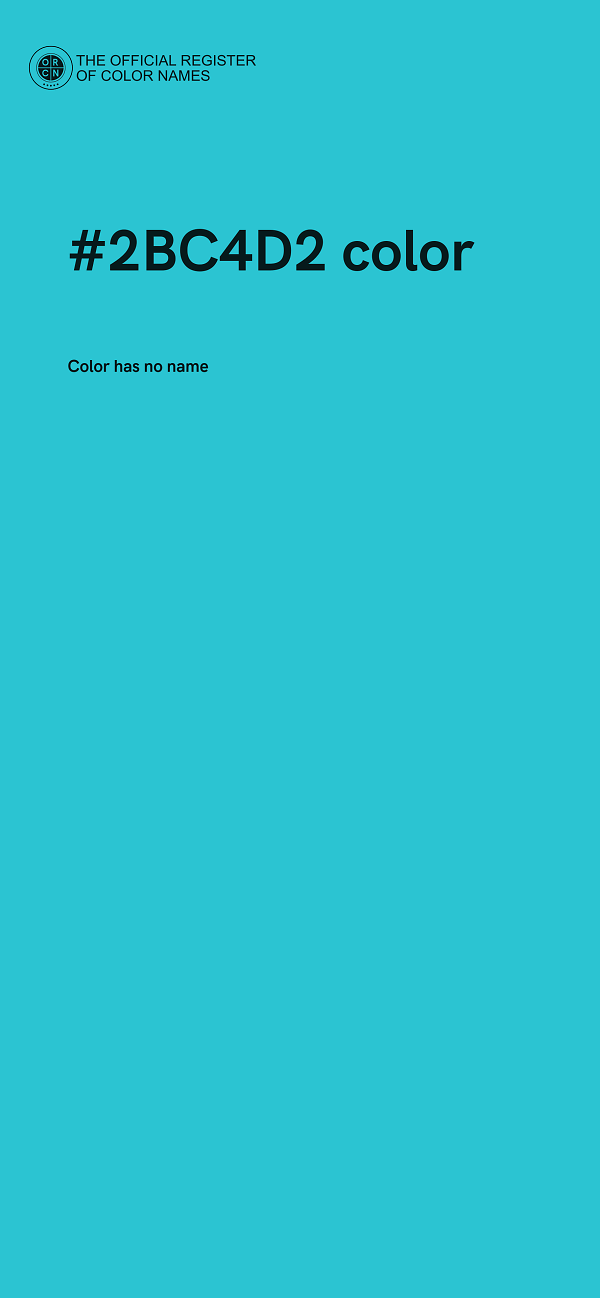 #2BC4D2 color image
