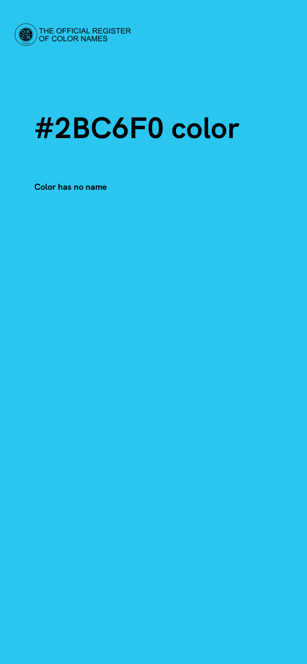 #2BC6F0 color image