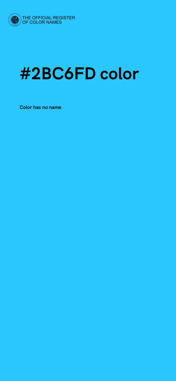 #2BC6FD color image