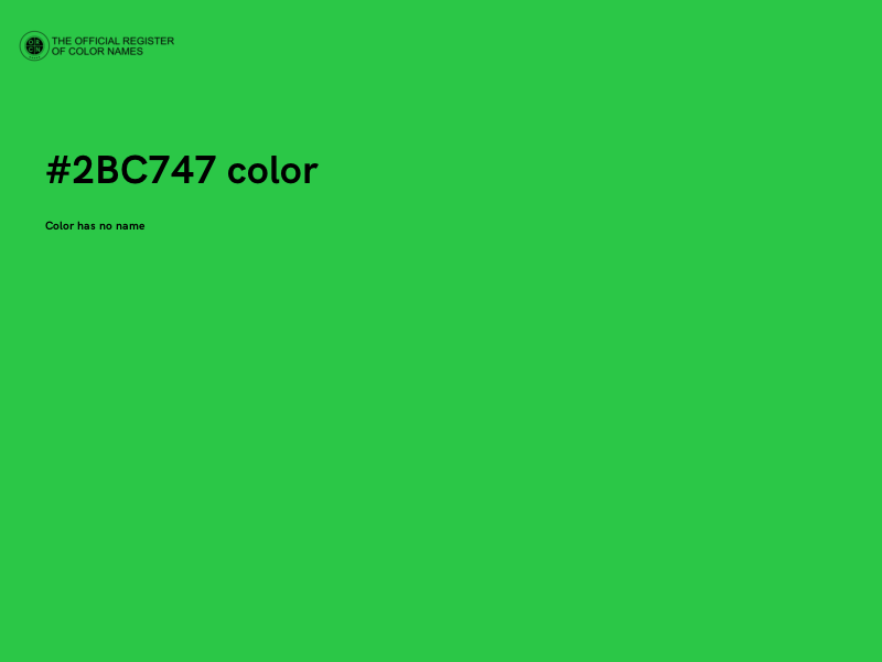 #2BC747 color image