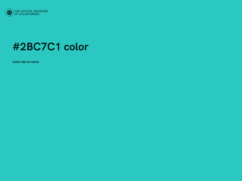 #2BC7C1 color image