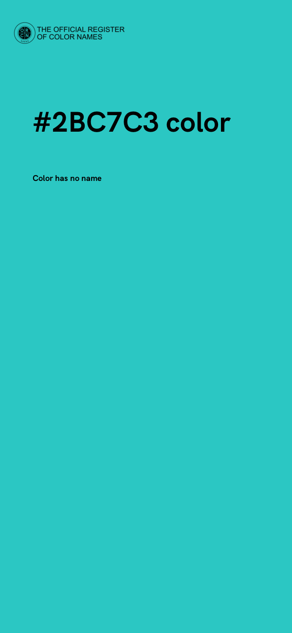 #2BC7C3 color image