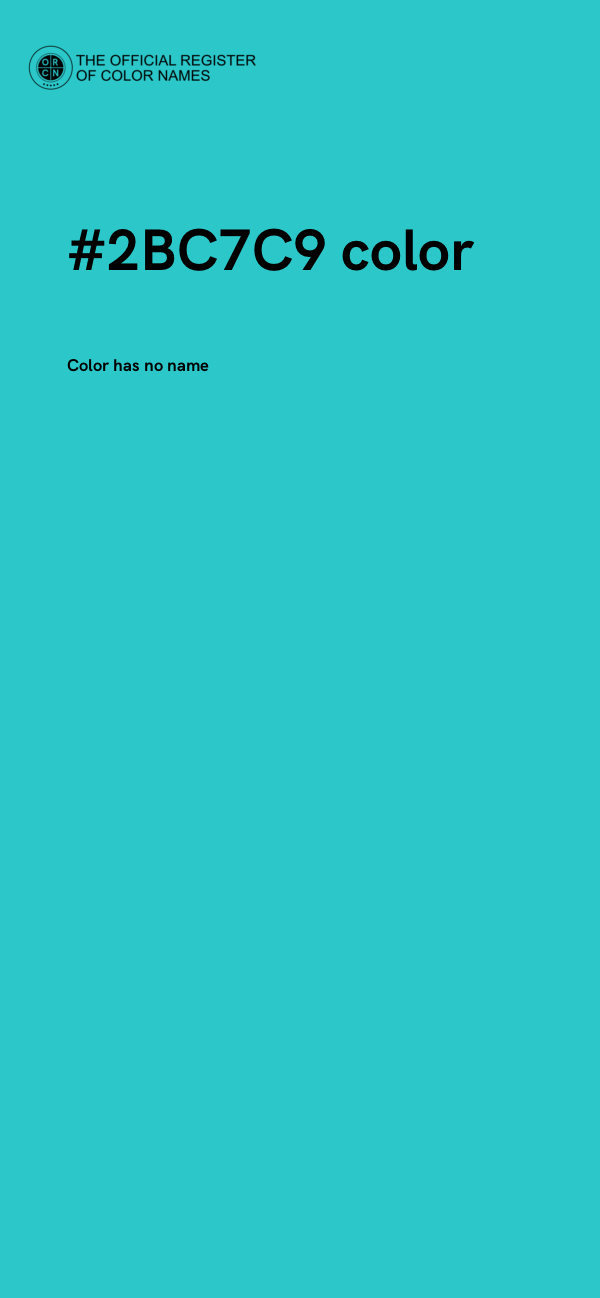 #2BC7C9 color image