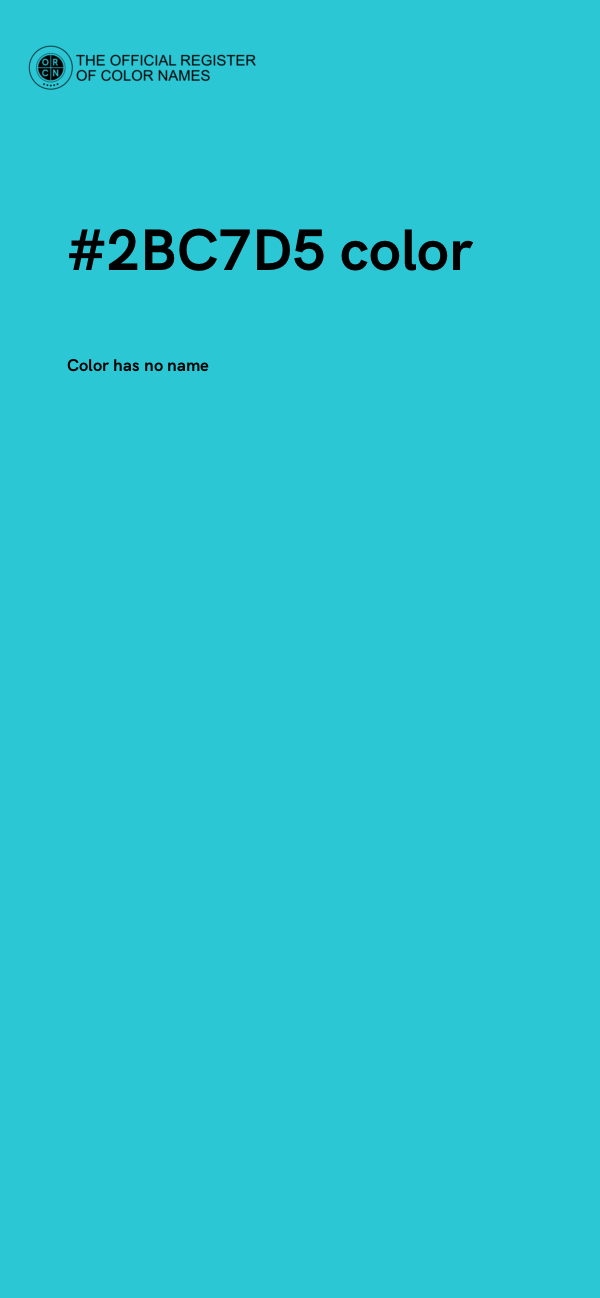 #2BC7D5 color image