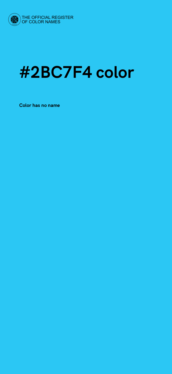 #2BC7F4 color image