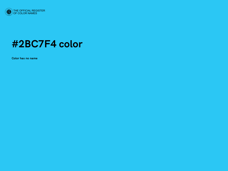 #2BC7F4 color image