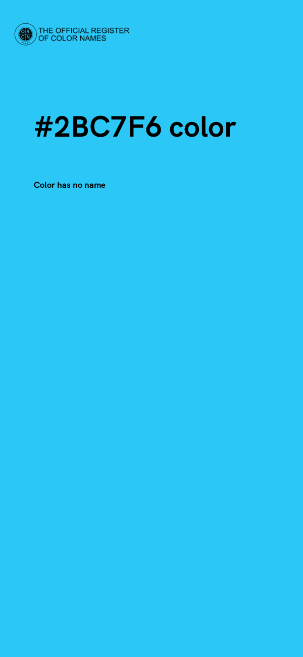 #2BC7F6 color image