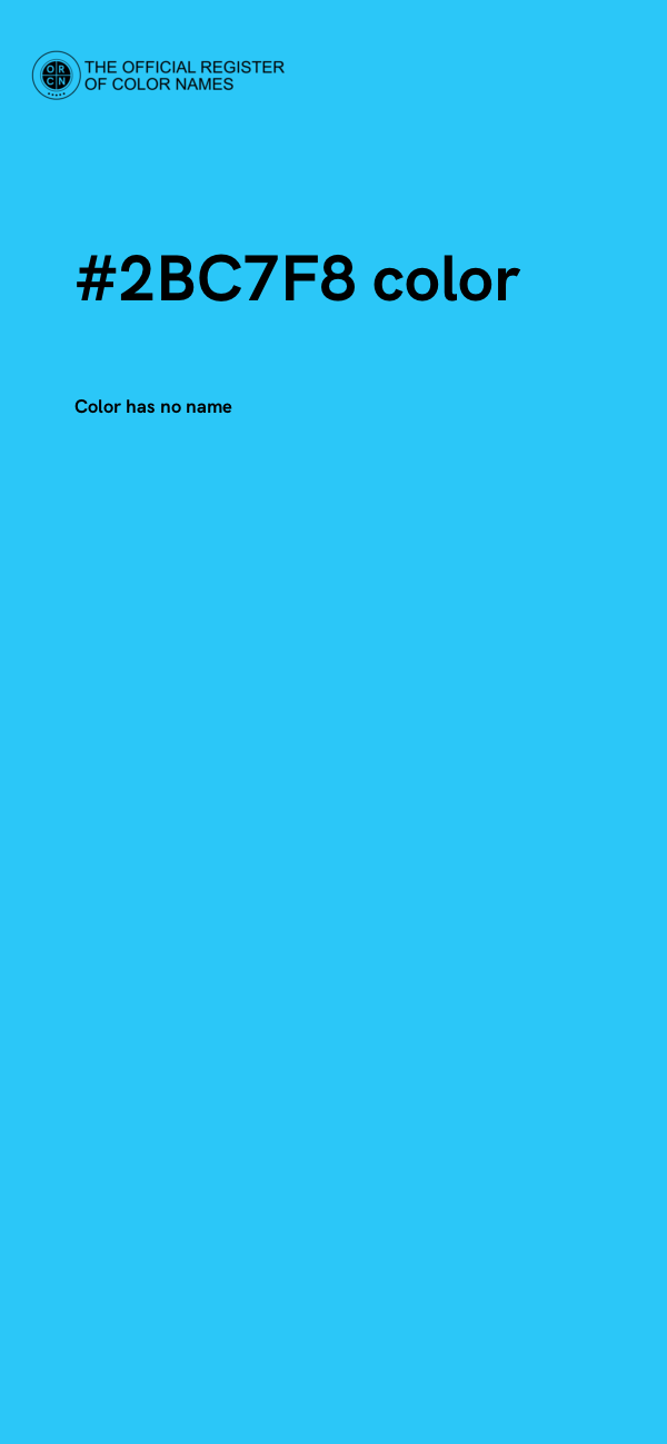 #2BC7F8 color image