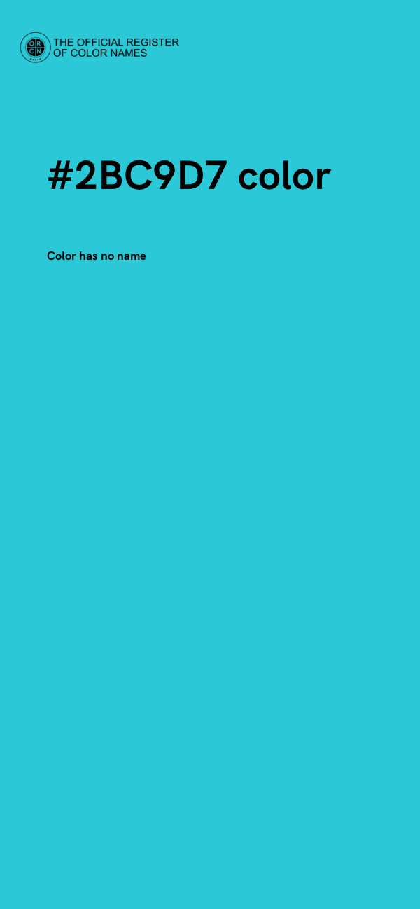 #2BC9D7 color image