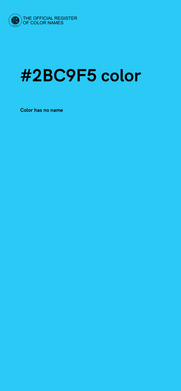 #2BC9F5 color image
