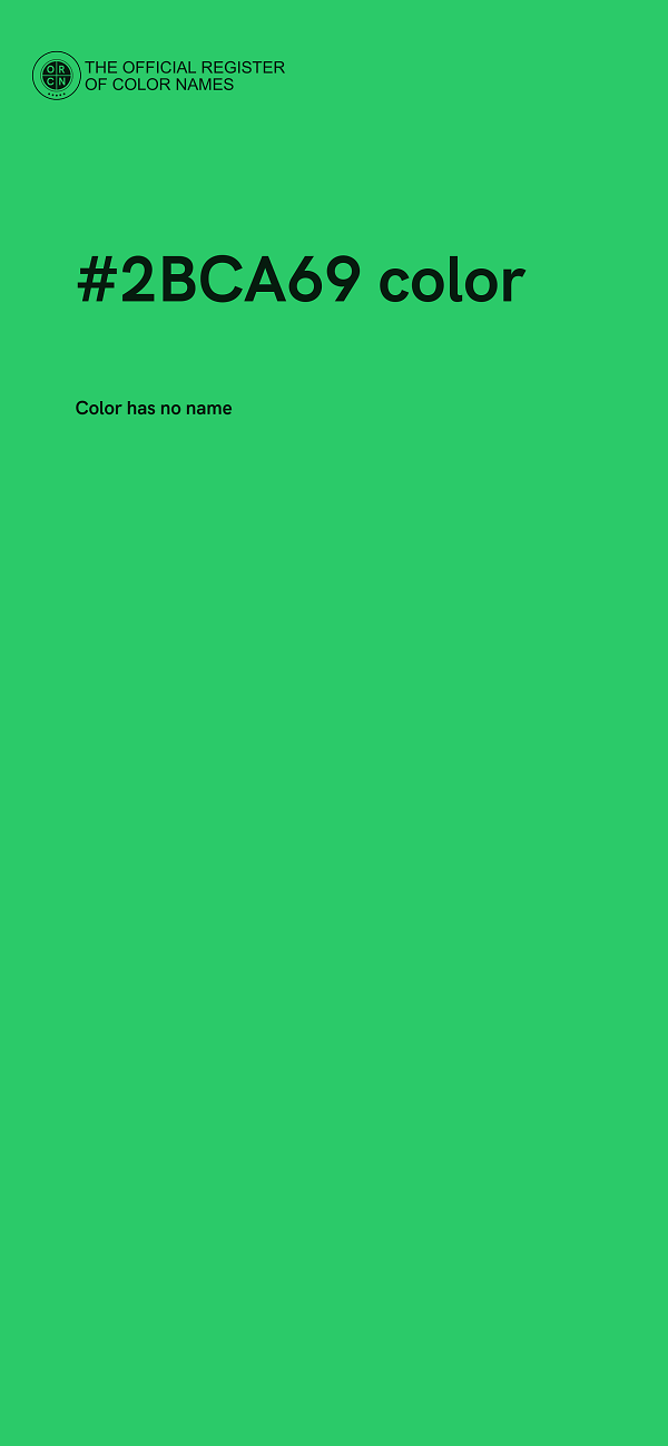 #2BCA69 color image