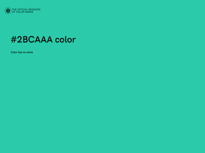 #2BCAAA color image