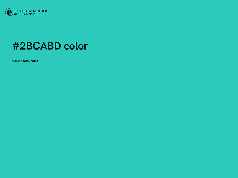 #2BCABD color image