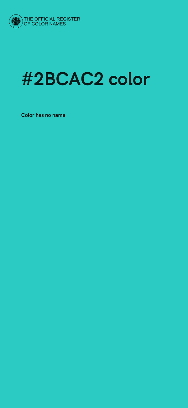 #2BCAC2 color image