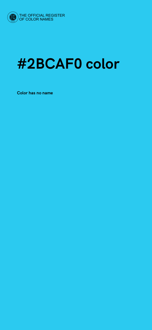 #2BCAF0 color image