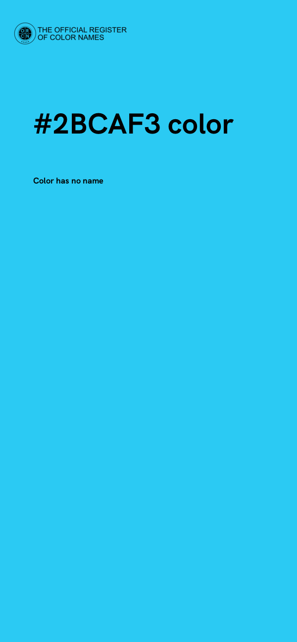 #2BCAF3 color image