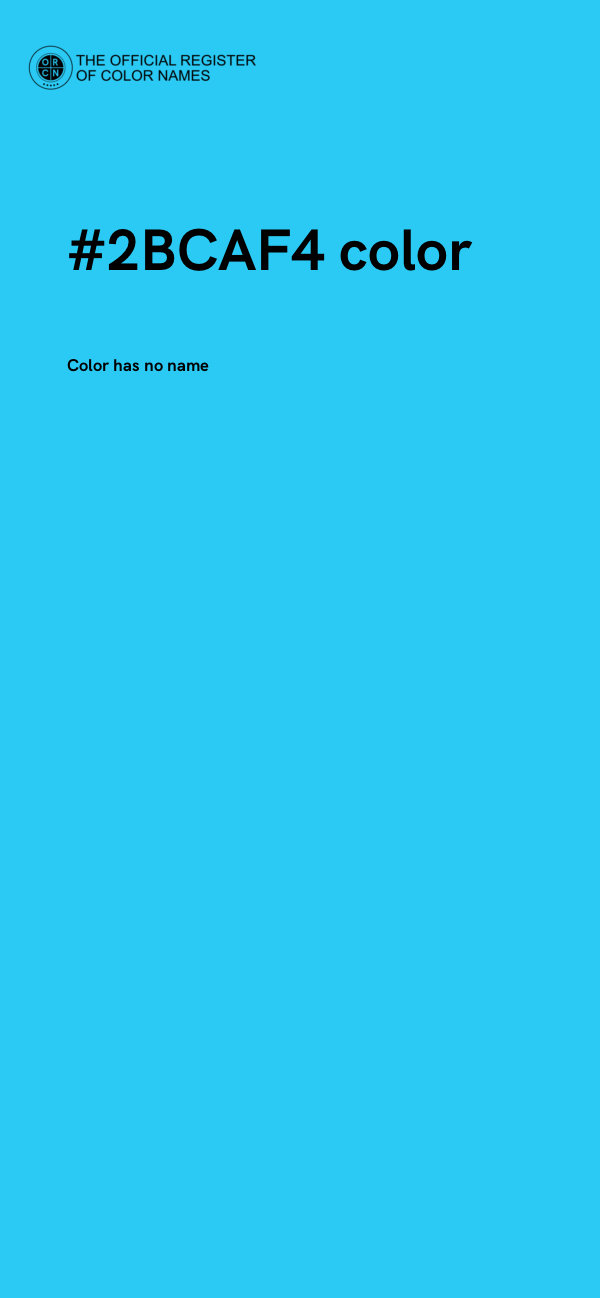 #2BCAF4 color image