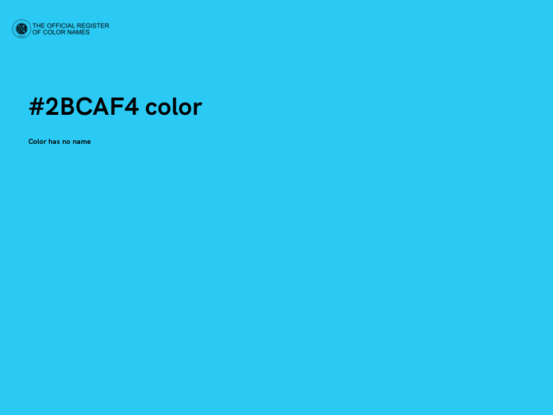 #2BCAF4 color image
