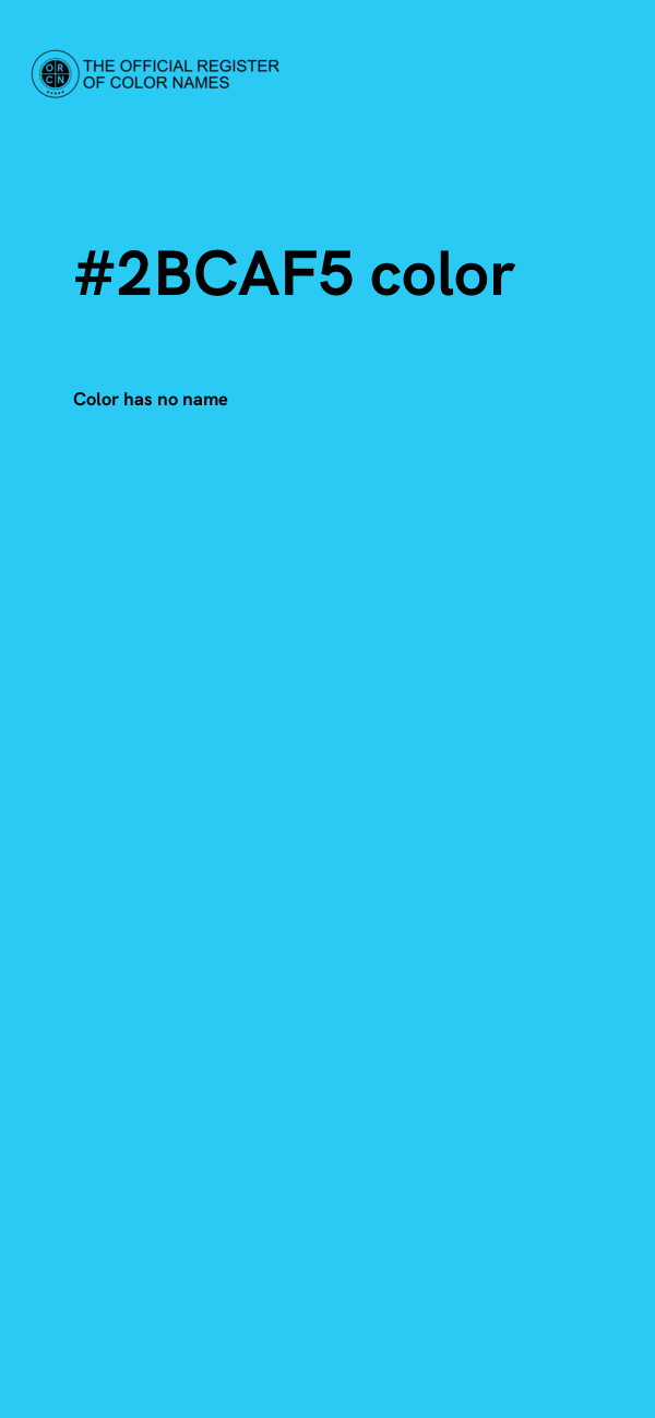 #2BCAF5 color image