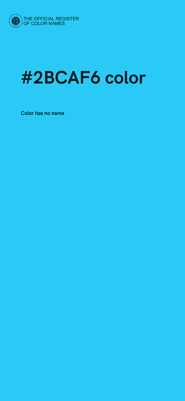 #2BCAF6 color image