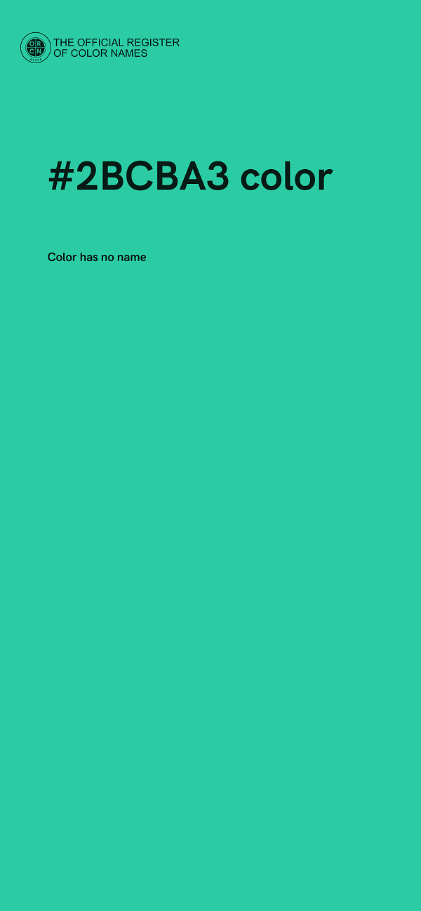 #2BCBA3 color image