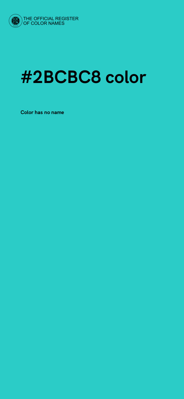 #2BCBC8 color image