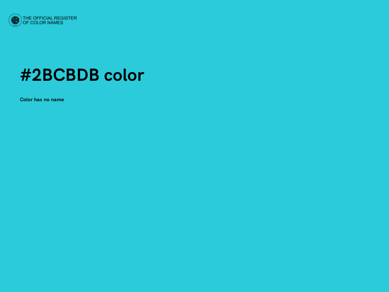 #2BCBDB color image