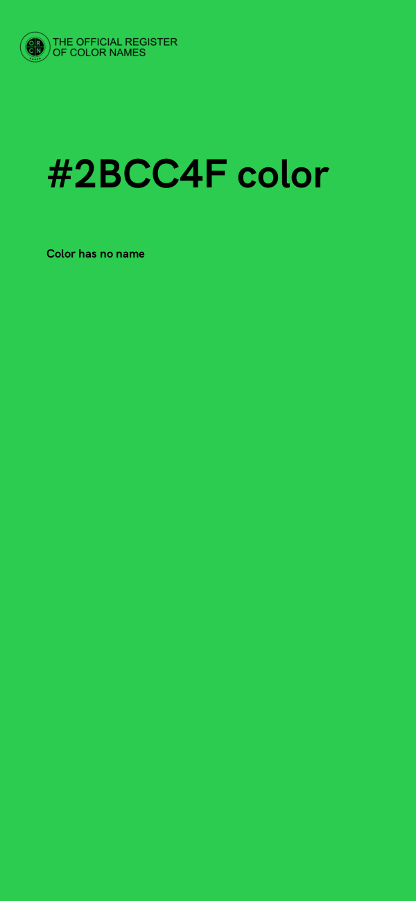 #2BCC4F color image