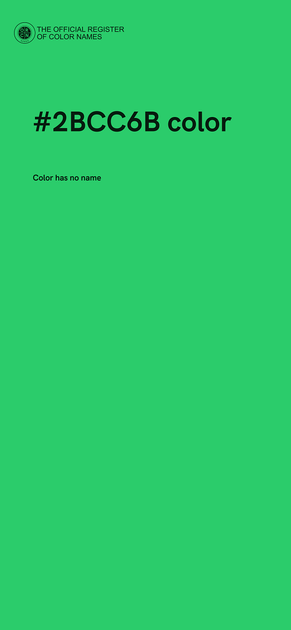 #2BCC6B color image