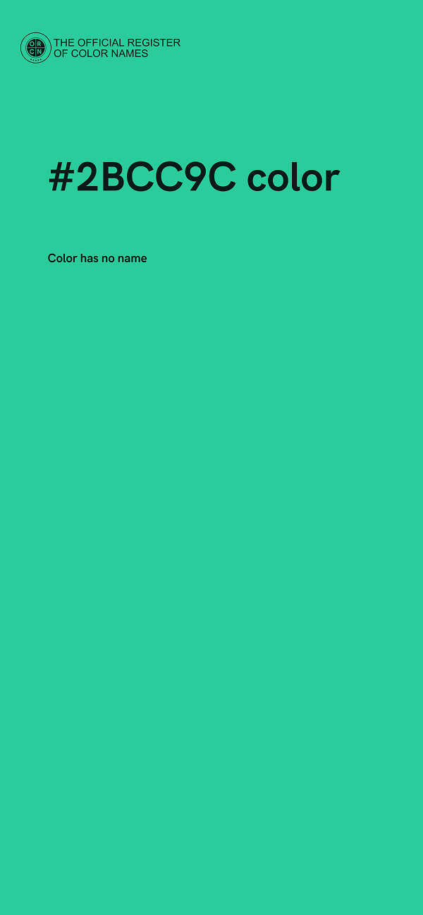 #2BCC9C color image