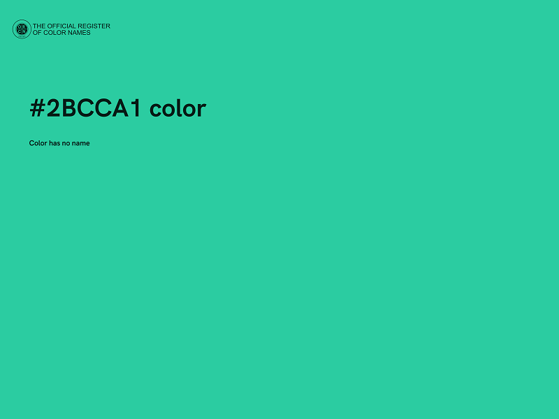 #2BCCA1 color image