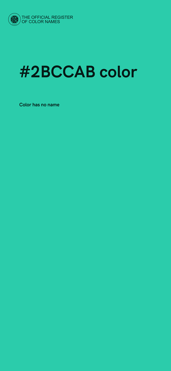 #2BCCAB color image