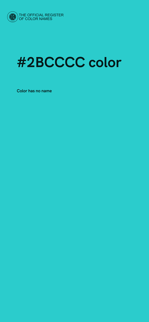 #2BCCCC color image