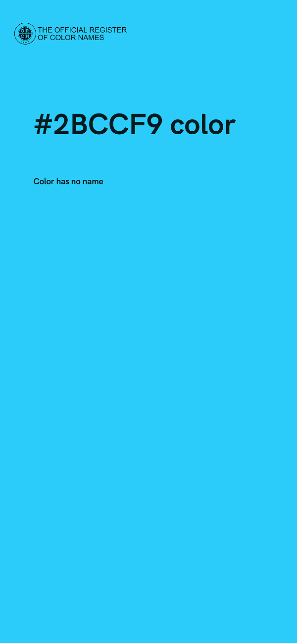 #2BCCF9 color image