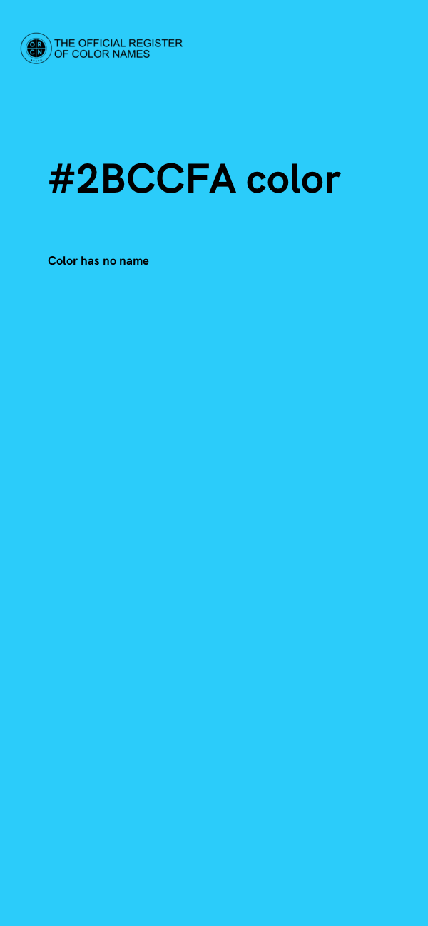 #2BCCFA color image