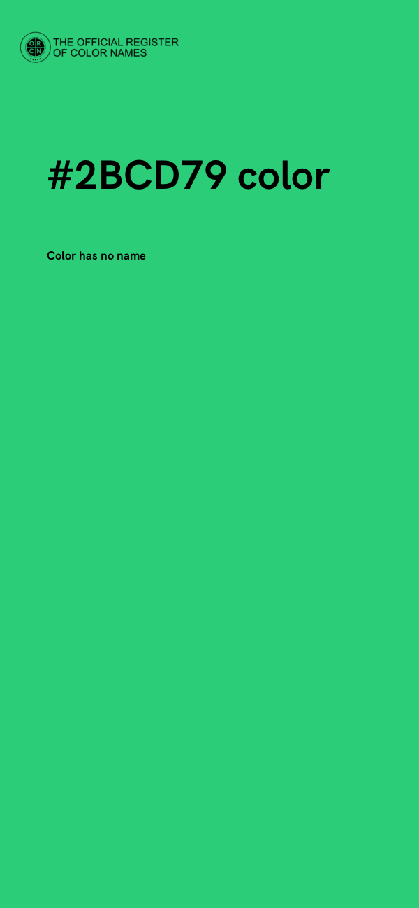 #2BCD79 color image