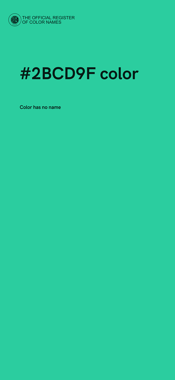 #2BCD9F color image