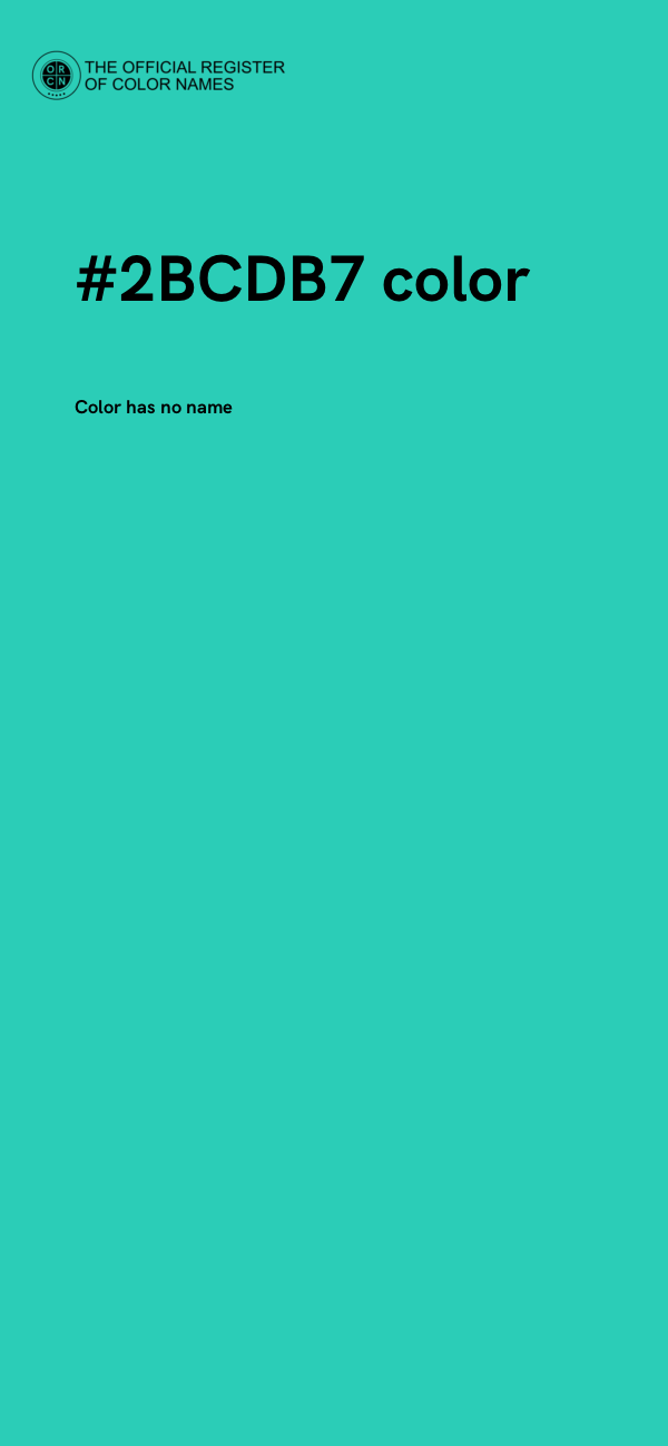 #2BCDB7 color image