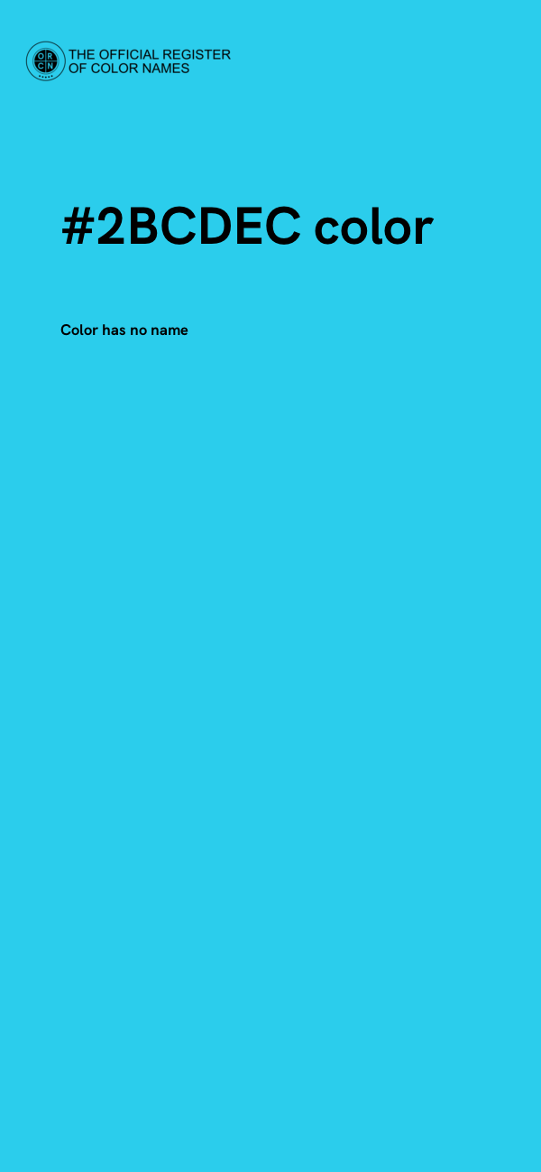 #2BCDEC color image