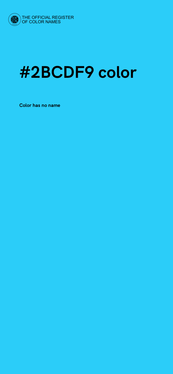 #2BCDF9 color image