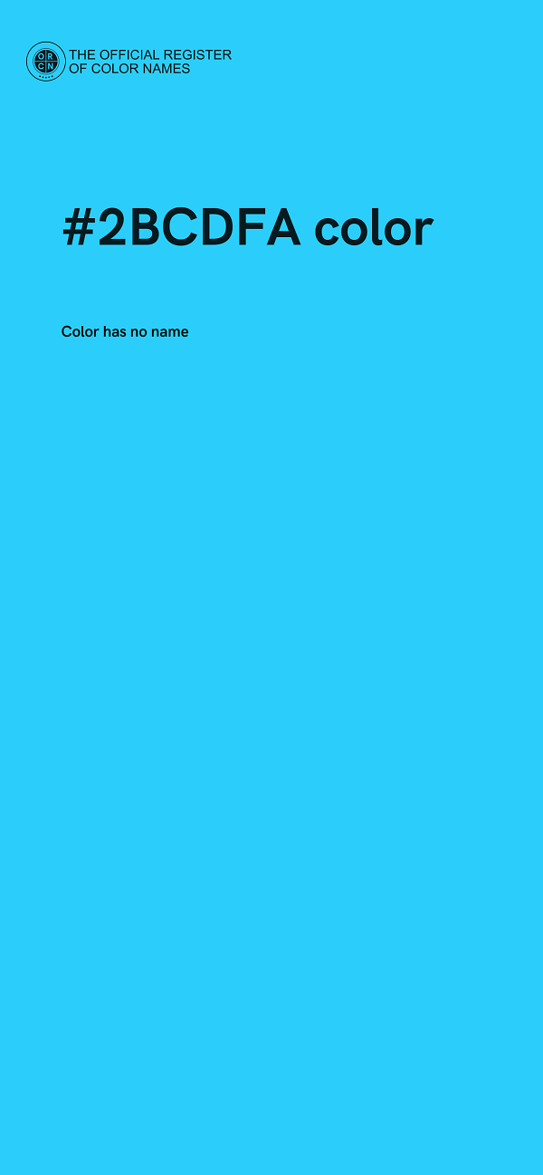 #2BCDFA color image