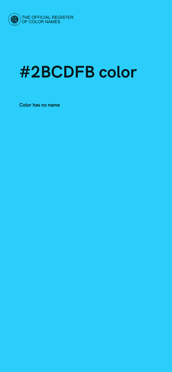 #2BCDFB color image